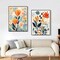 2 Pack Paint by Numbers Kit for Adults Beginner, Easy Flowers Acrylic Paint by Number Kits on Colored Canvas, DIY Watercolor Oil Number Painting Kits for Home Decor with Gift Box 12x16 inch